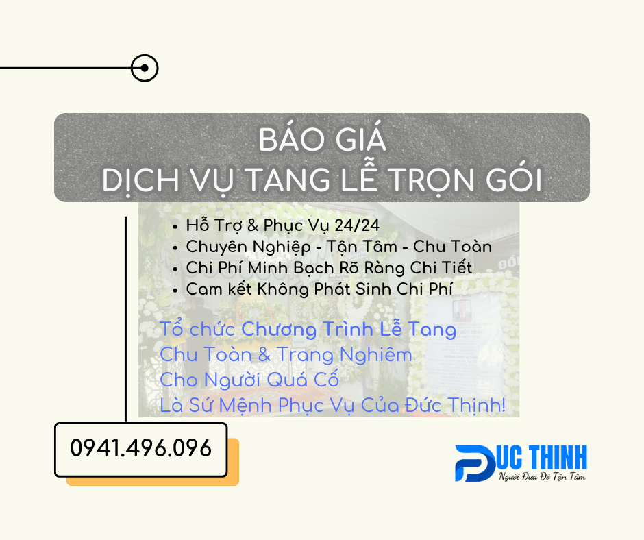 báo giá chi phí dịch vụ mai táng trọn gói tại tphcm 