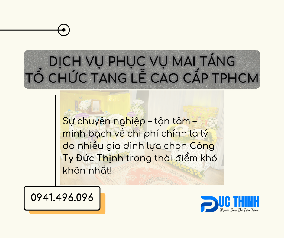 mai táng tang lễ cao cấp trọn gói tại tphcm